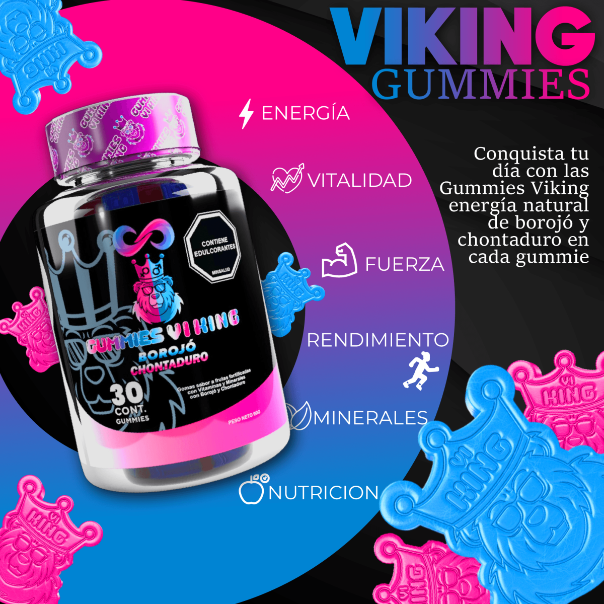 Gummies Vi king envase 30und