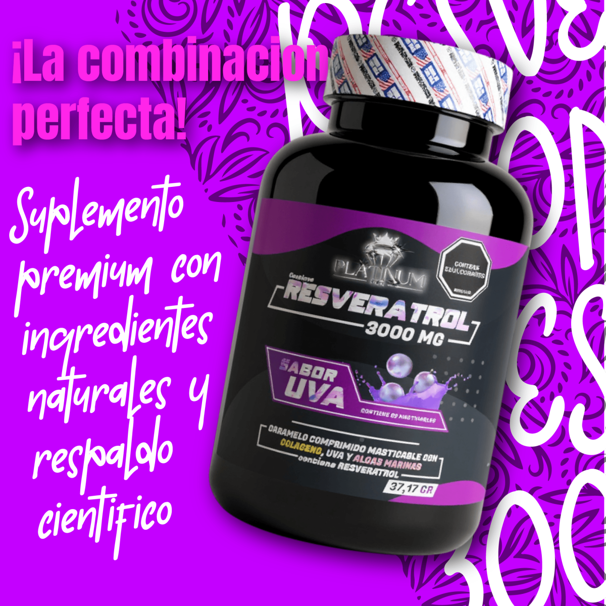 🍇 Resveratrol Platinum 3000 mg | Aura Vital Ve